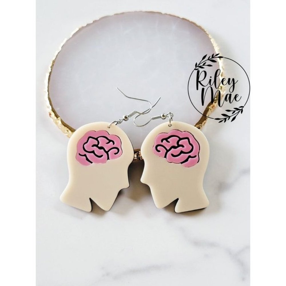 Mental Health Earrings, Mental Health Awareness, Nurse Earrings, Nurse Gift